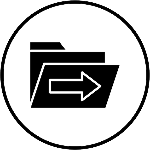 Vector Design Send Folder Icon Style
