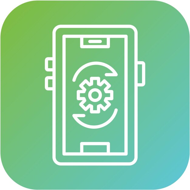 vector design setting system icon style