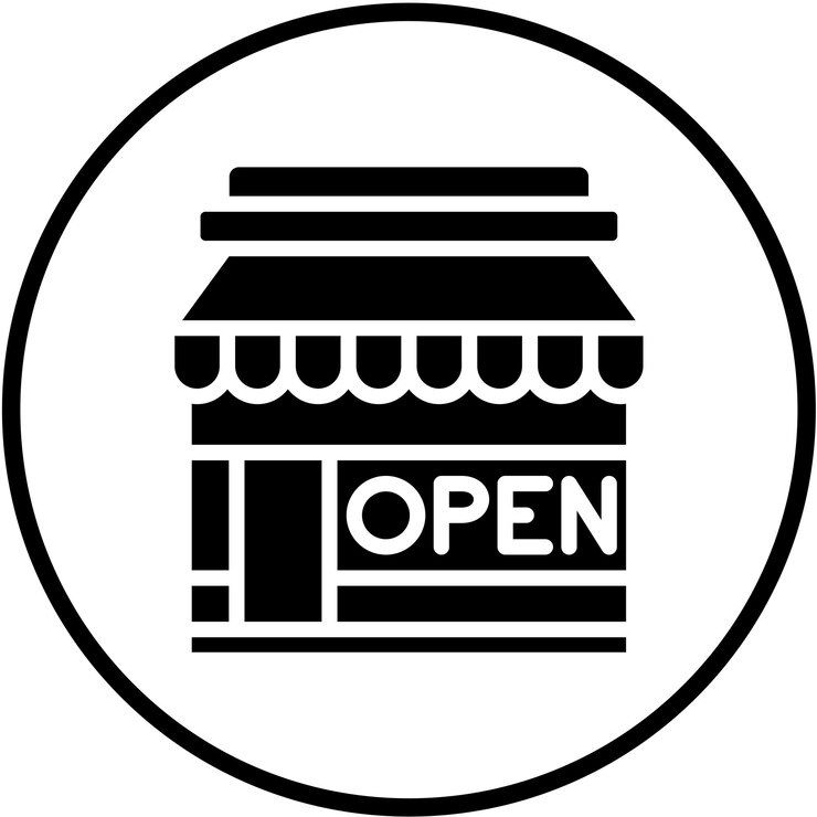 Vector vector design shop open icon style