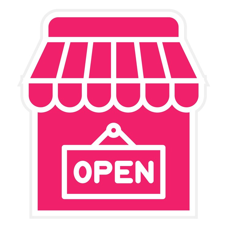 Vector vector design shop open icon style