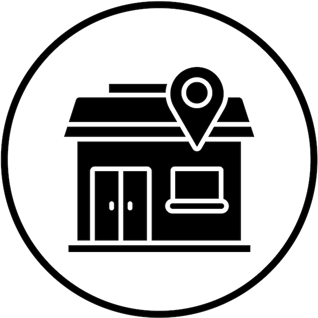 vector design store location icon style
