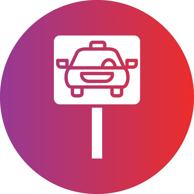 Vector Design Taxi Stop Icon Style