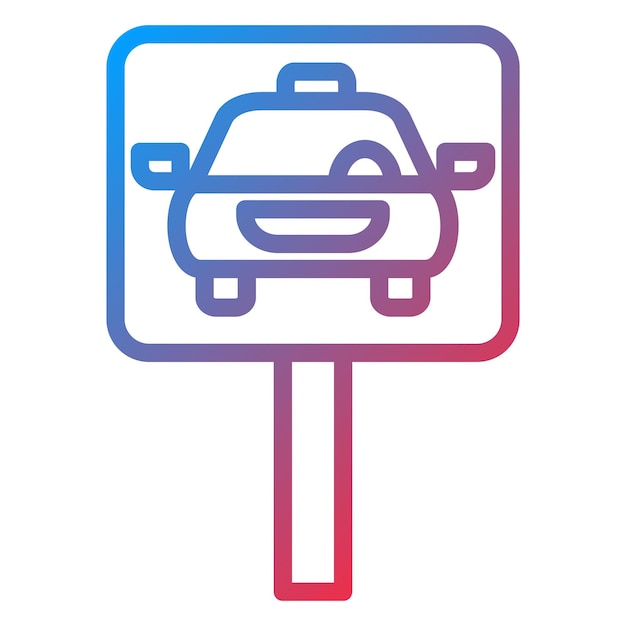 Vector Design Taxi Stop Icon Style
