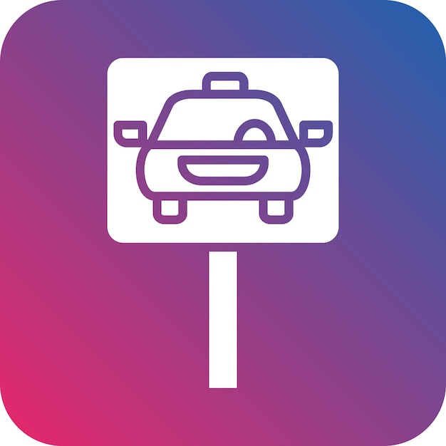 Vector Design Taxi Stop Icon Style