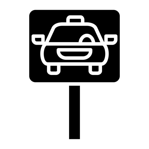 Vector Design Taxi Stop Icon Style