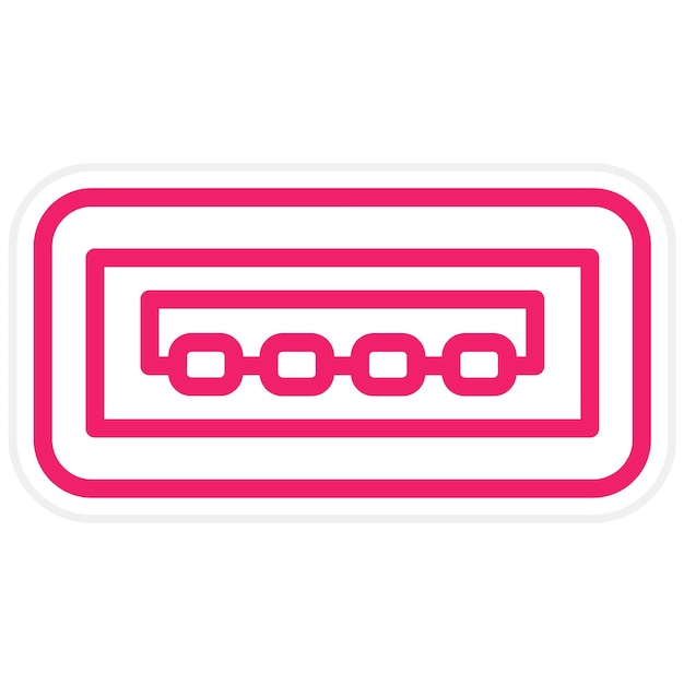 Vector Design USB TypeA Icon Style