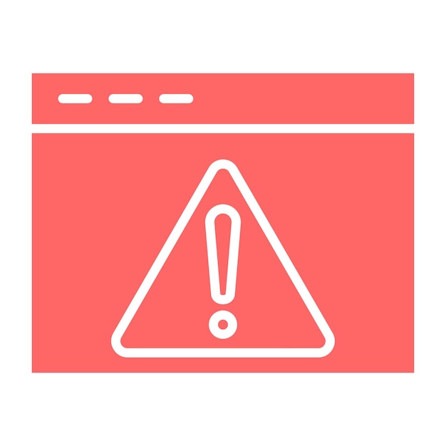 Vector Design Web Warning Icon Style