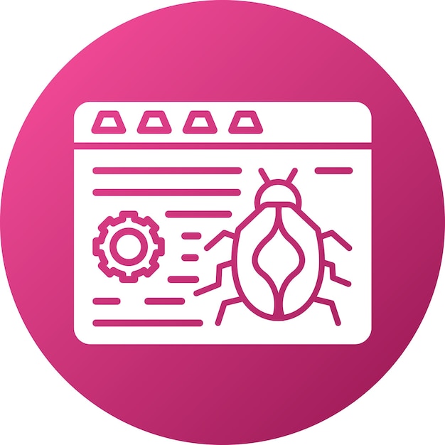 Vector Design Website Bug Icon Style