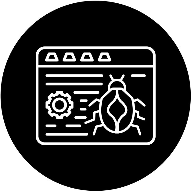 Vector Design Website Bug Icon Style