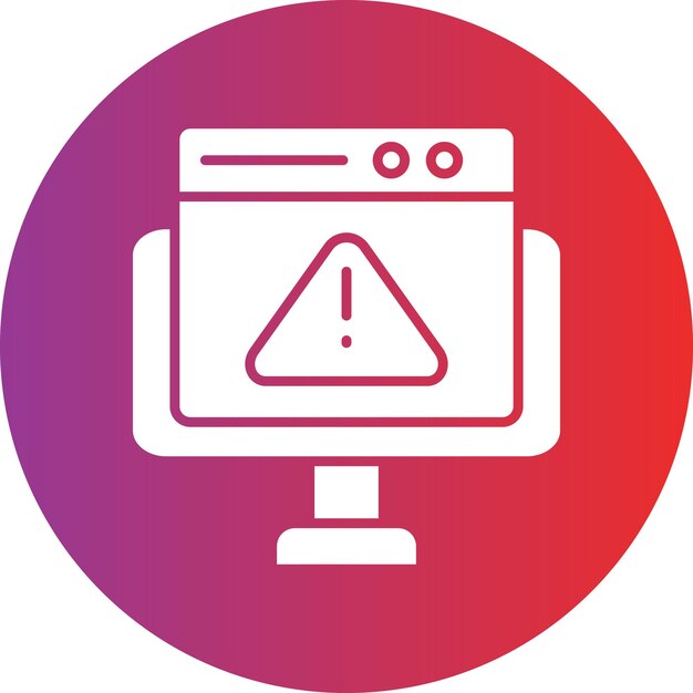 Vector Design Website Error Icon Style