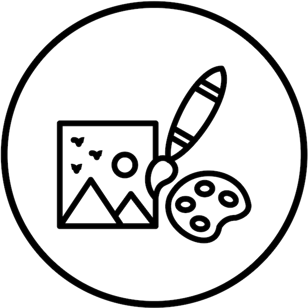 Vector Design Wellness Painting Icon Style