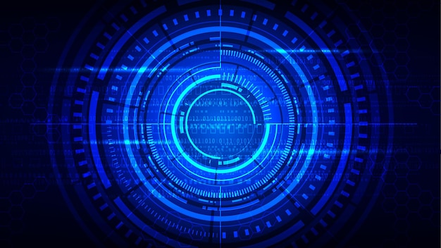 Vector digital hi tech technology adstract blue light background.