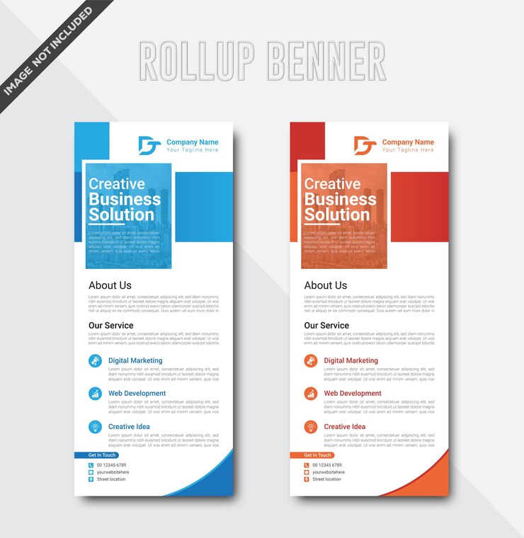 Vector vector digital marketing experts agency roll up banner standee design
