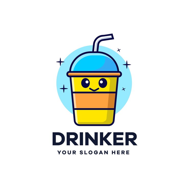 Vector Drink Mascot Logo Design