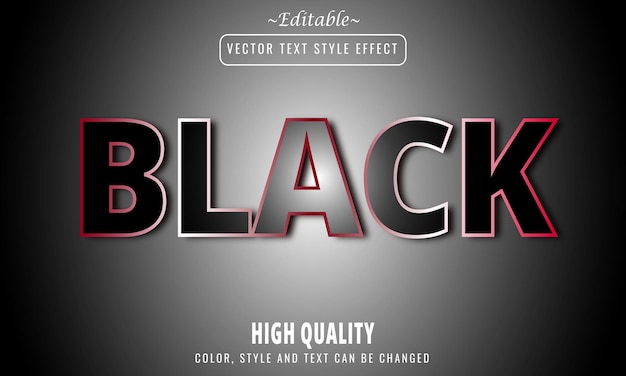 vector editable 3D text effect style