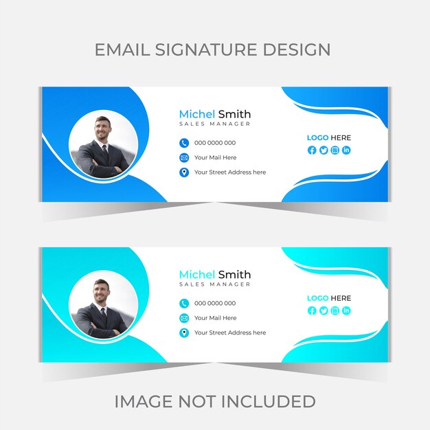 vector email signature design