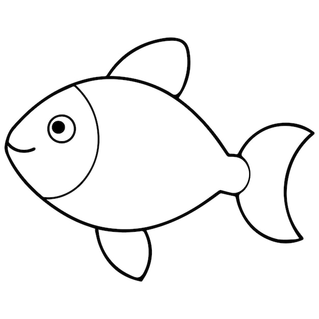 Vector fish design illustration of on white background