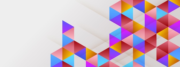vector flat design abstract background with colorful shapes