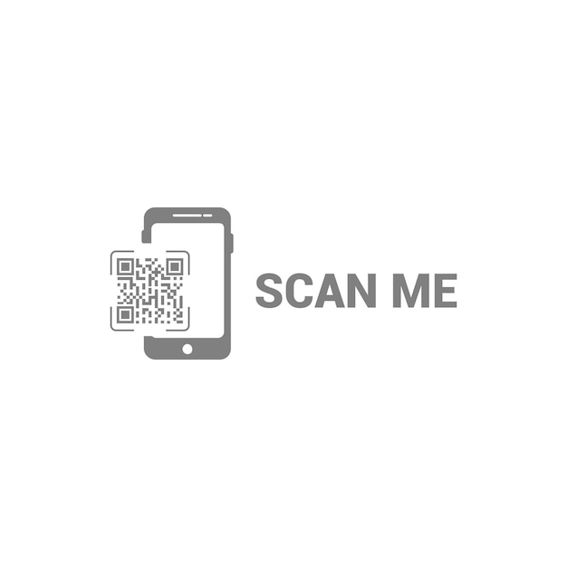 vector flat design template of payment by scanning a qr code