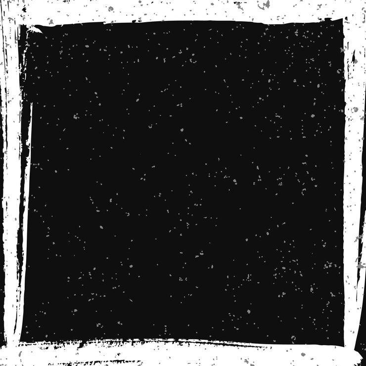 Vector frame with smears on black background