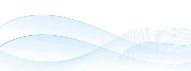 vector futuristic wavy lines flowing smooth curve colorful gradient purple blue on white background