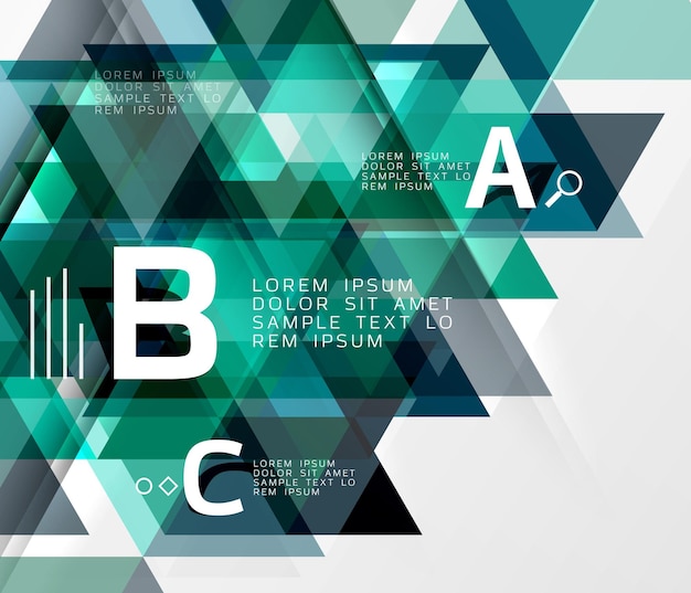 Vector geometric shapes triangles abstract background