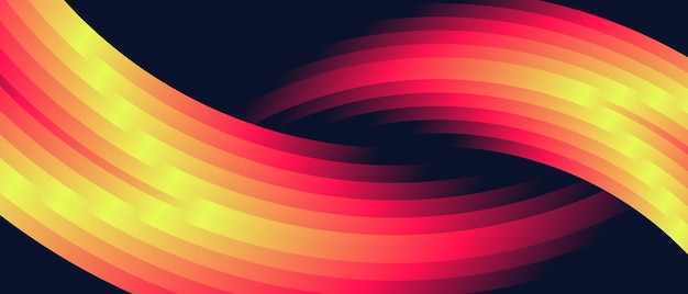 vector geometric wave abstract background in gradient colors