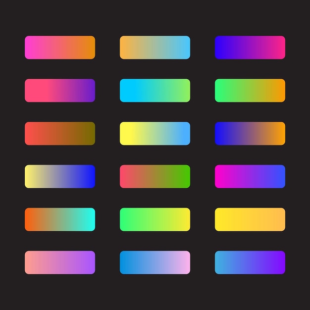 vector gradient swatches set vibrant gradients collection