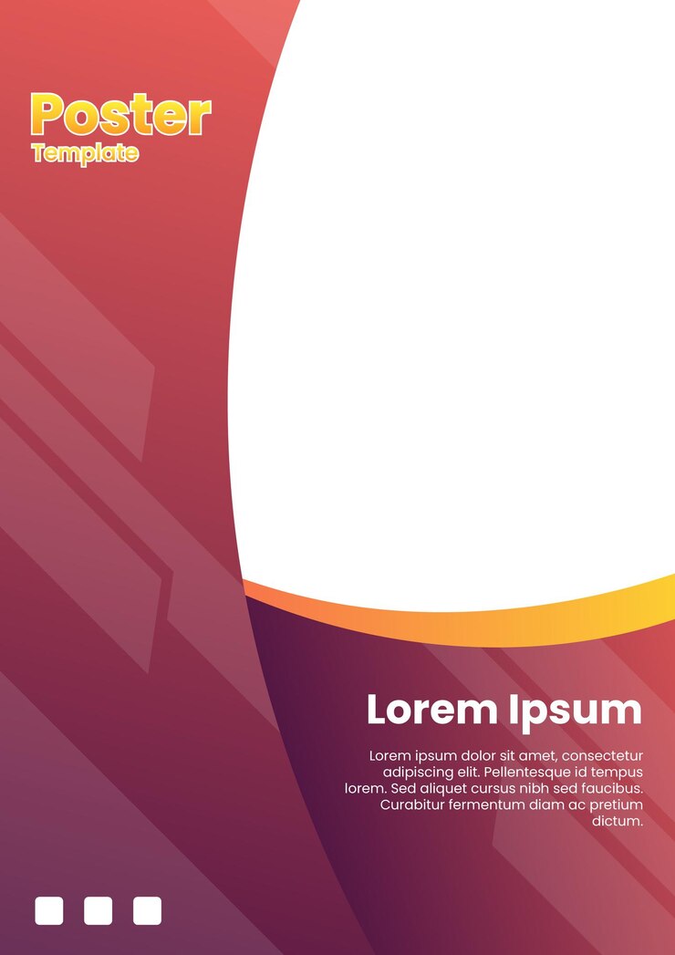 Vector vector graphic design of an advertising poster template