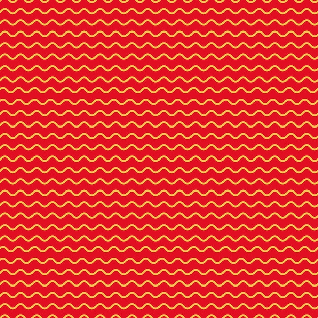 vector graphic seamless red and yellow wave pattern wrapping design