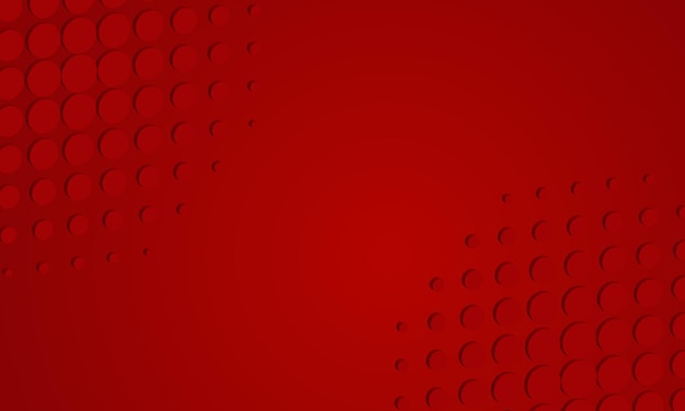 Vector halftone red background illustration.