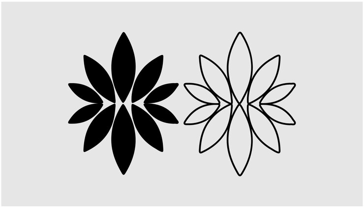 Vector hand drawn line art illustration