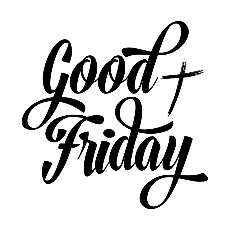 Vector vector happy good friday hand lettering design calligraphy vector