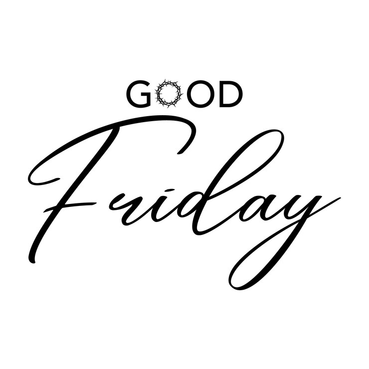 Vector vector happy good friday hand lettering design calligraphy vector