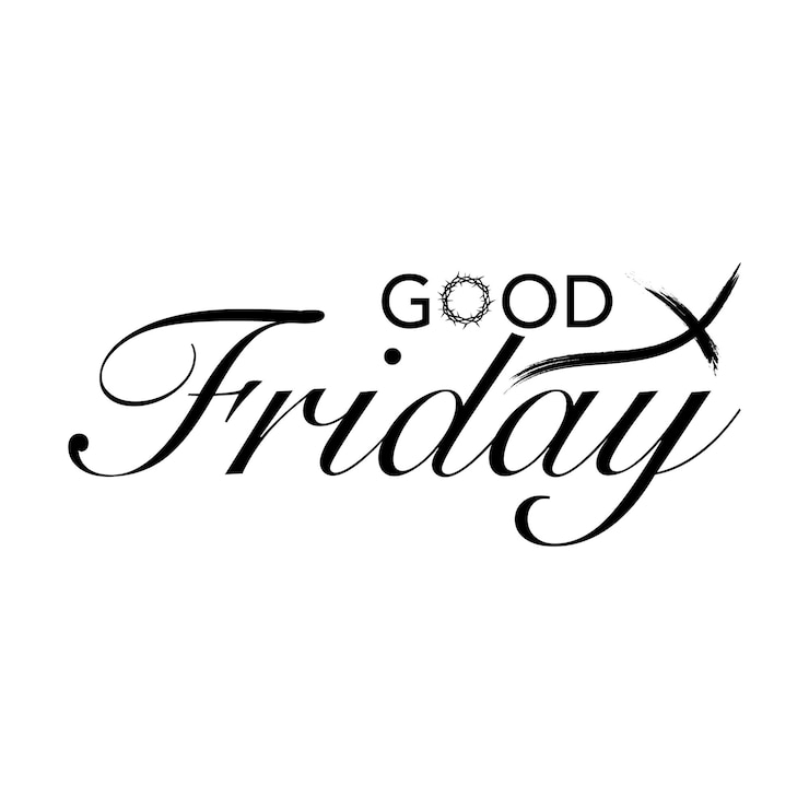 Vector vector happy good friday hand lettering design calligraphy vector
