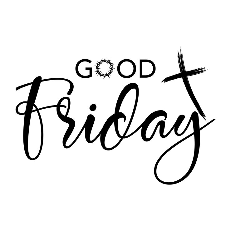 Vector vector happy good friday hand lettering design calligraphy vector