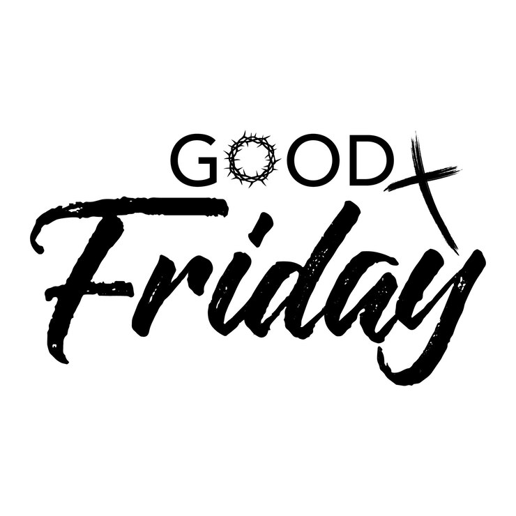 Vector vector happy good friday hand lettering design calligraphy vector