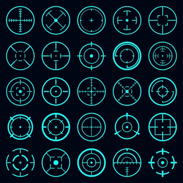 vector hud futuristic target circle technology hitech element