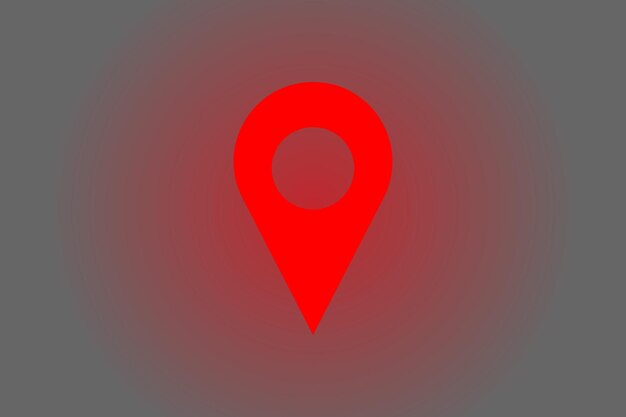 vector icon of simple forms of point of location