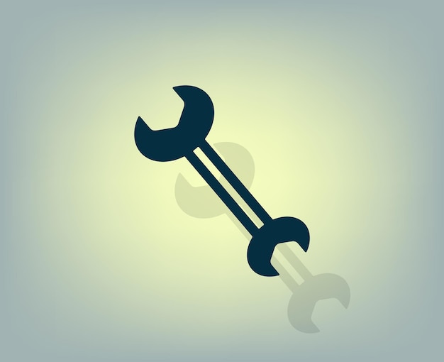 Vector icon with shadow on gray background with gradient