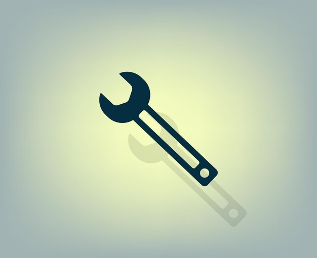 Vector icon with shadow on gray background with gradient