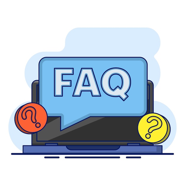 vector illustration about Concept of FAQ or Frequently asked questions or online support center