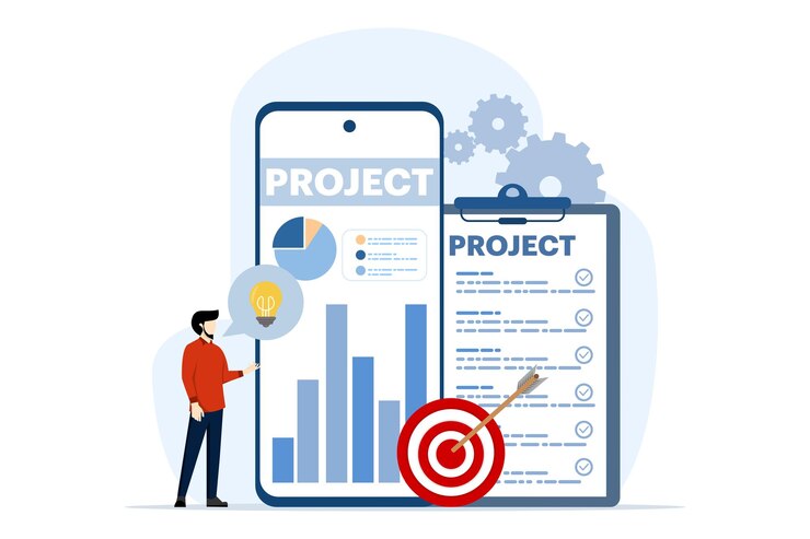 Vector vector illustration about project management or business strategy concept