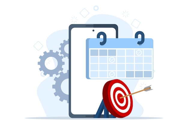 vector illustration about the concept of business time management or deadlines and planner
