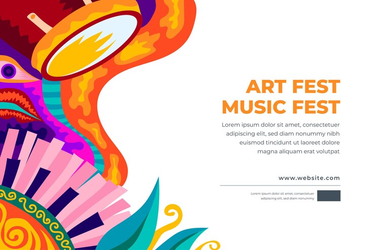 Vector vector illustration colorful music poster banner background