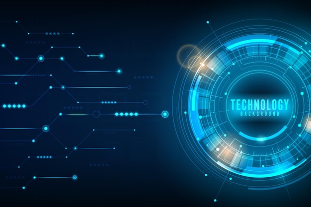 Vector illustration Hitech Digital technology concept Abstract background