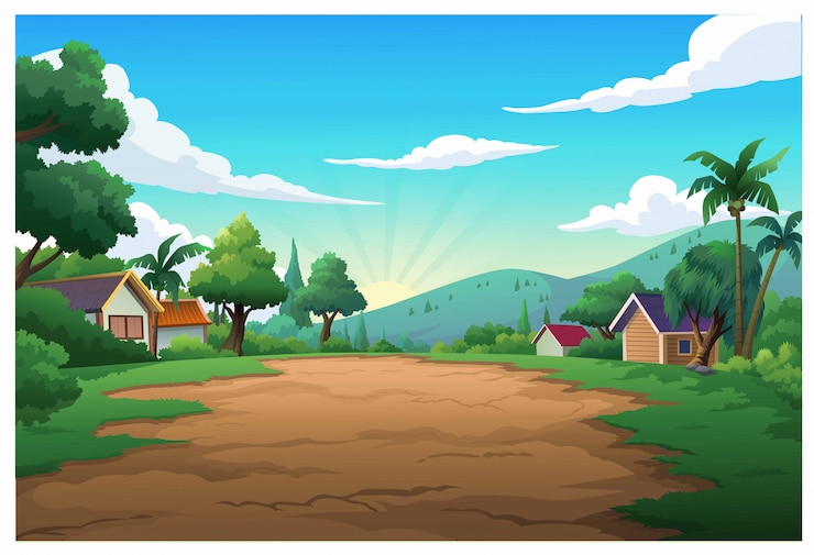 Vector vector illustration mountain and sky color bright