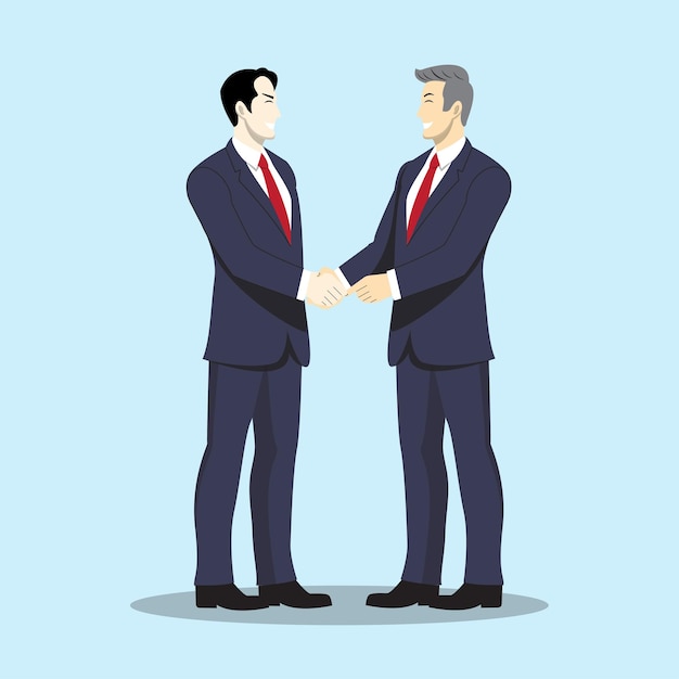 vector illustration of a businessman shaking hands