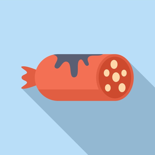 Vector illustration of a cartoon sausage