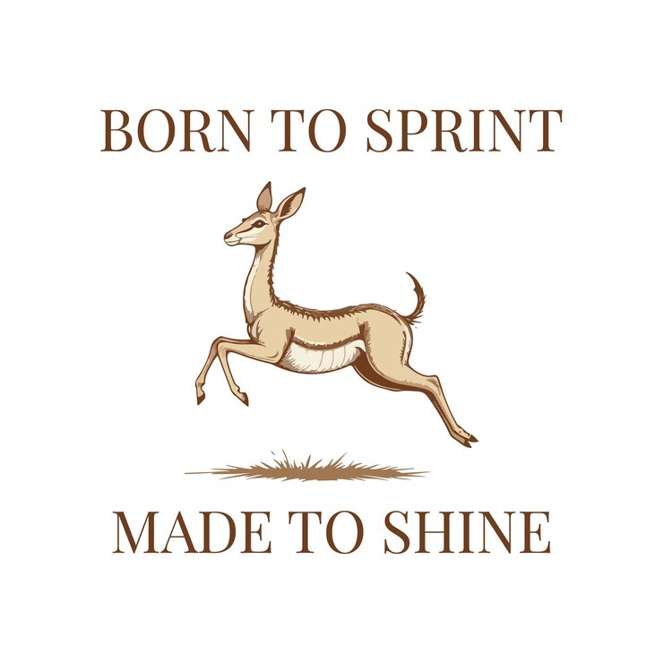 Vector vector illustration of arabian sand gazelle in running
